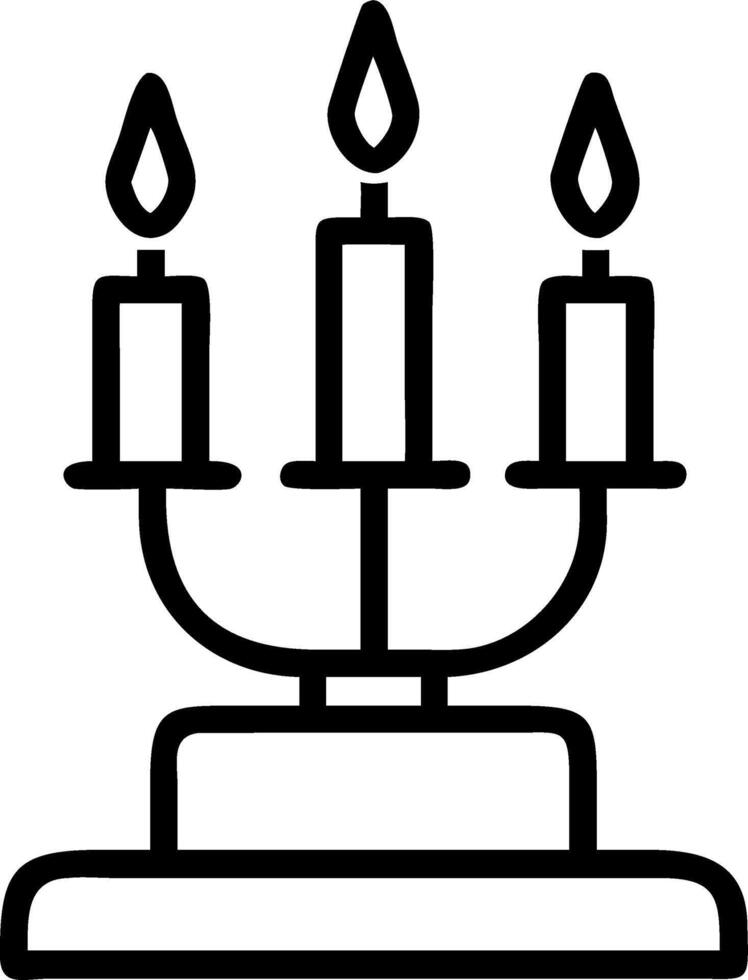 Podium with glowing Hanukkah candles on top copy space on base vector