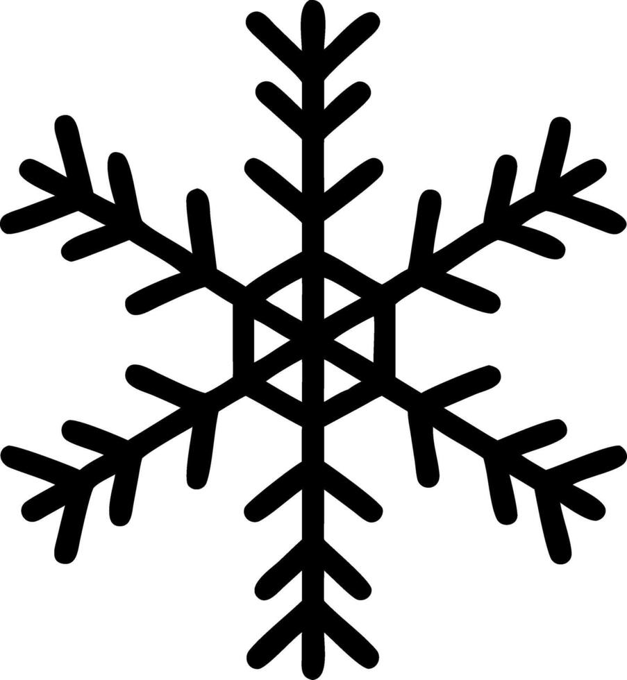 Snowflake icon with intricate design on white background vector