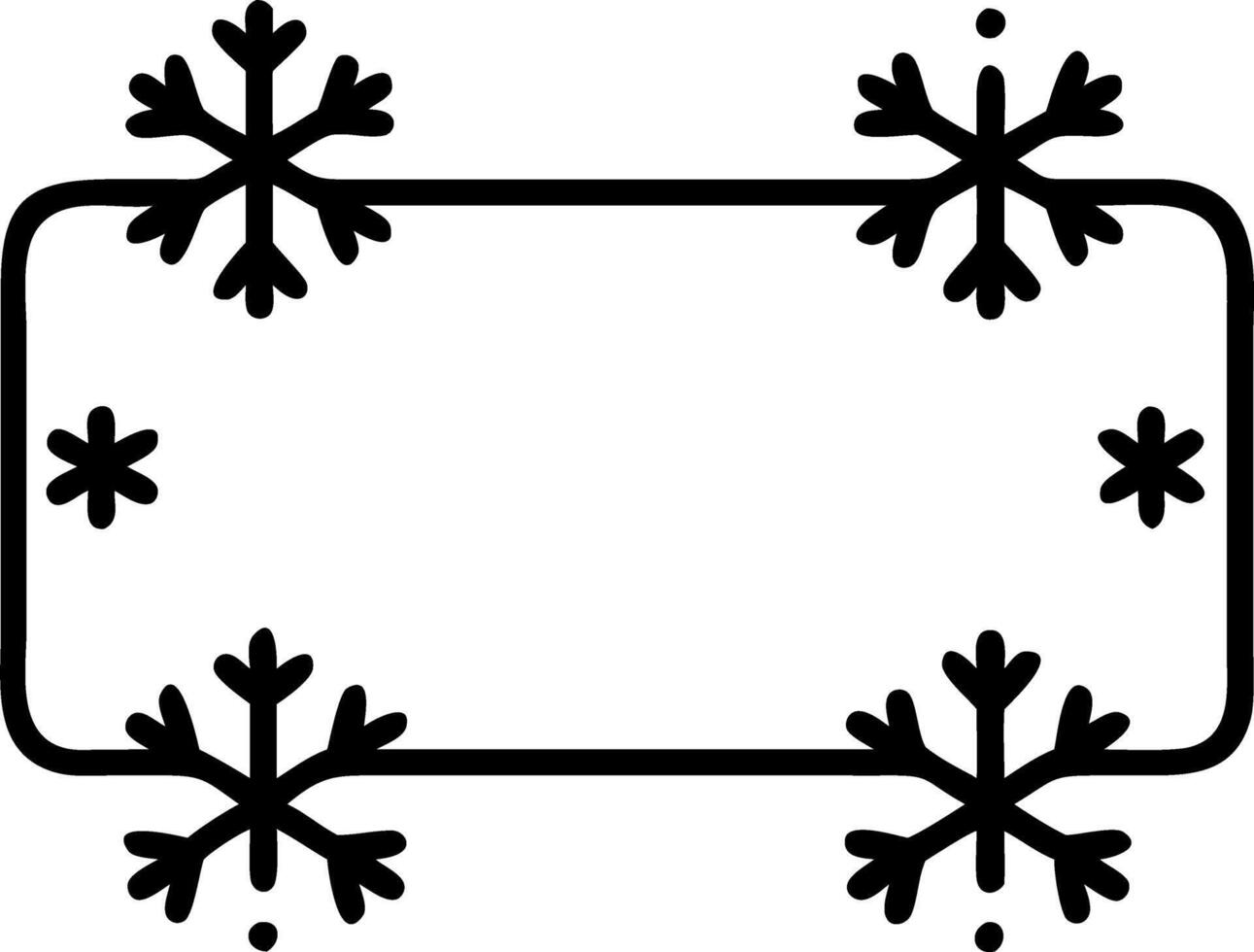 Snowflakes and pinecones border with copy space for winter product display vector