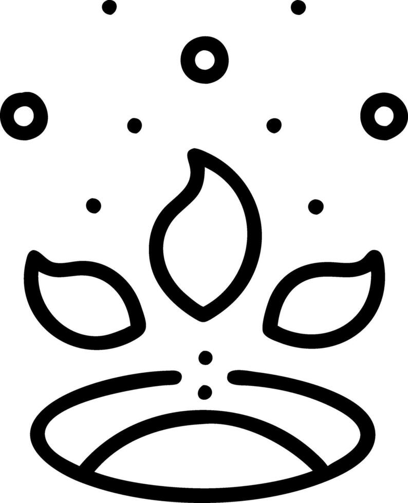 Suspended tika and flower petals vector