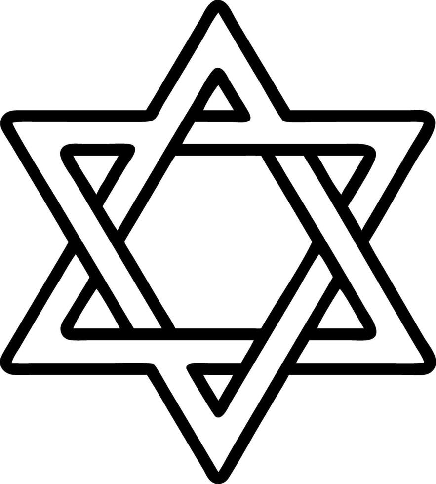 Watercolor Star of David tiles made from natural dyes seamless pattern vector