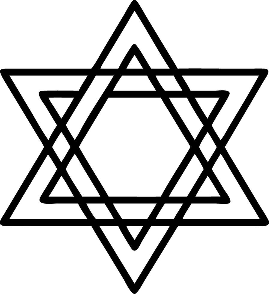 Watercolor Star of David tiles with reusable metal texture seamless pattern vector