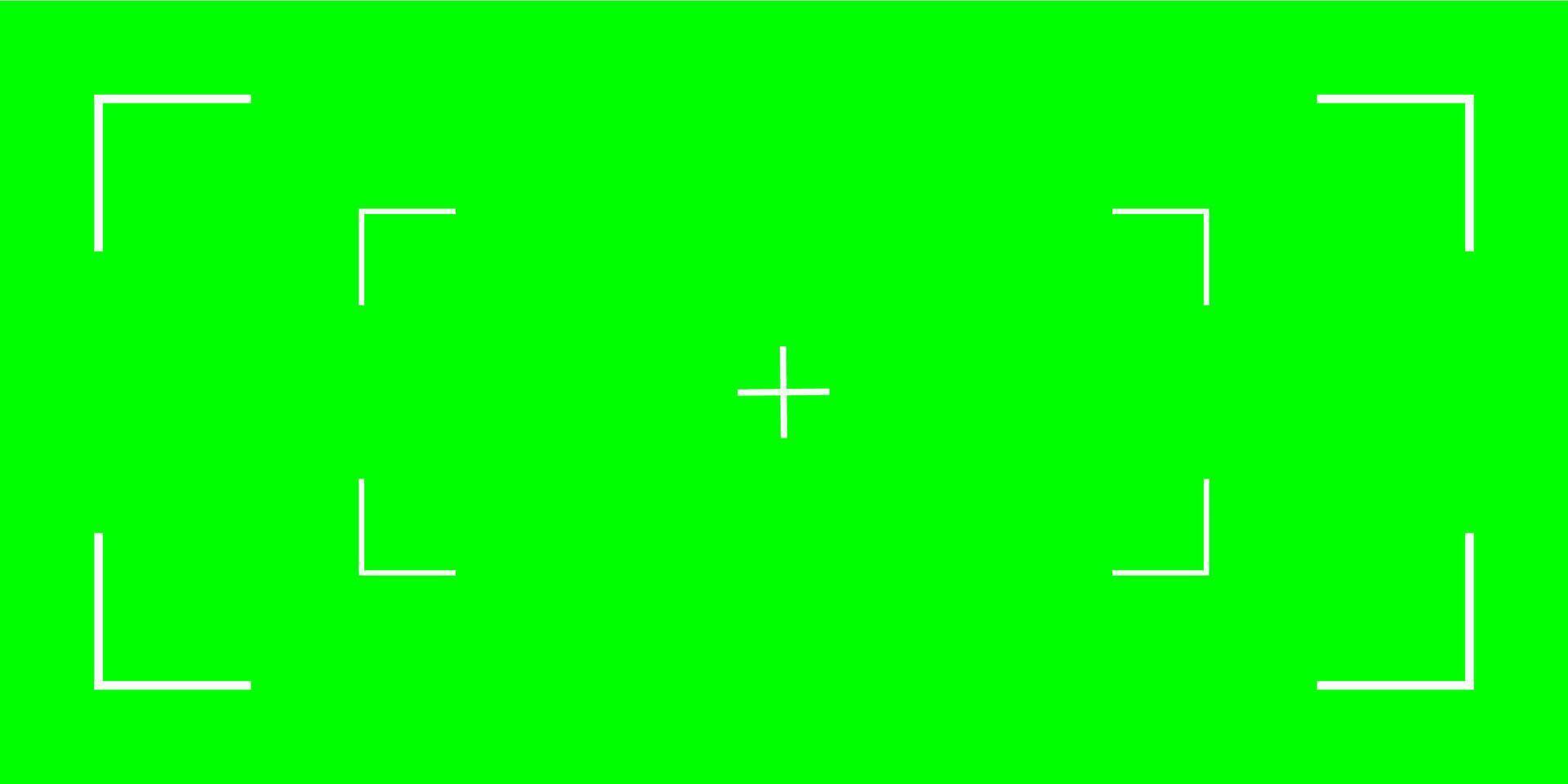 Green screen template for chroma key production. Features tracking marks for VFX integration. Ideal for filmmakers and editors. illustration. vector