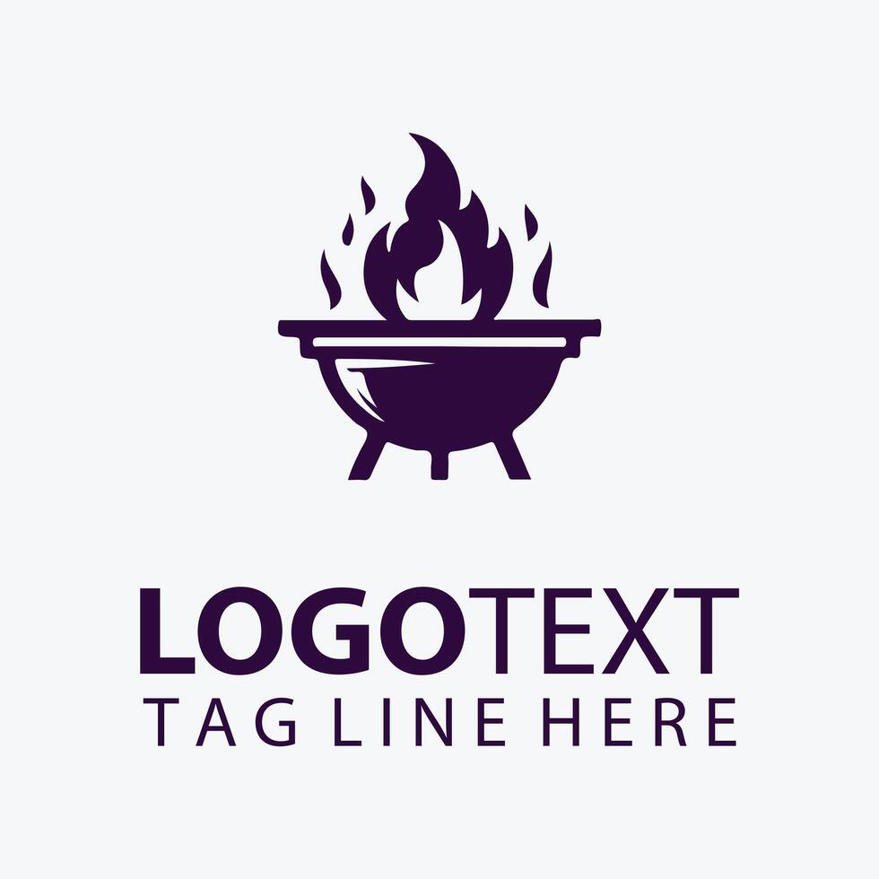 Grill Barbecue Logo Fusion vector