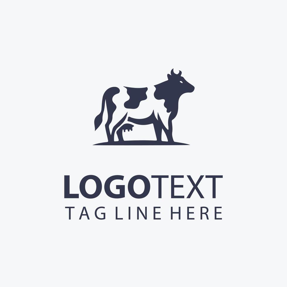 Moo Joy Cow Logo vector