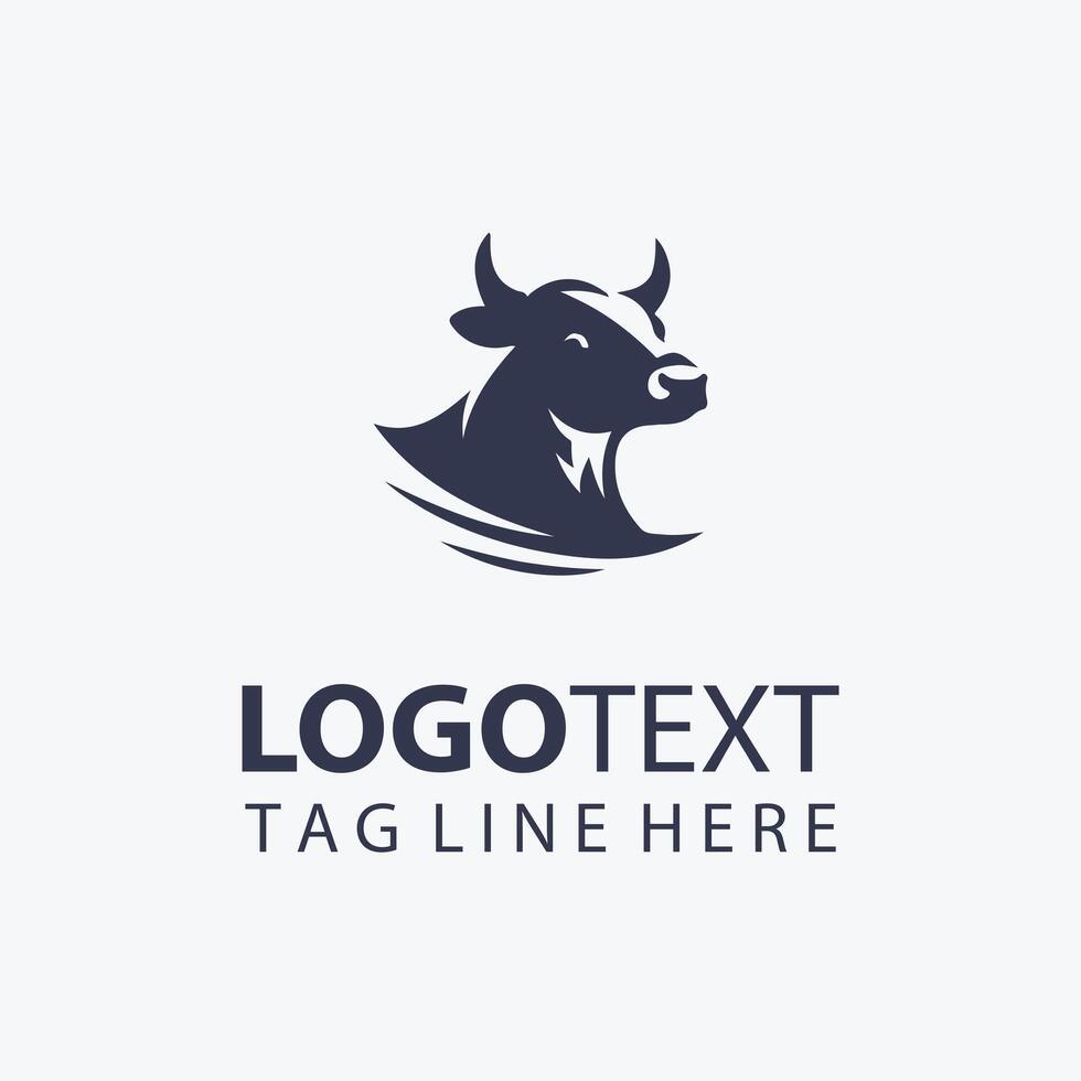 Moo Moo Farms Cow Logo vector