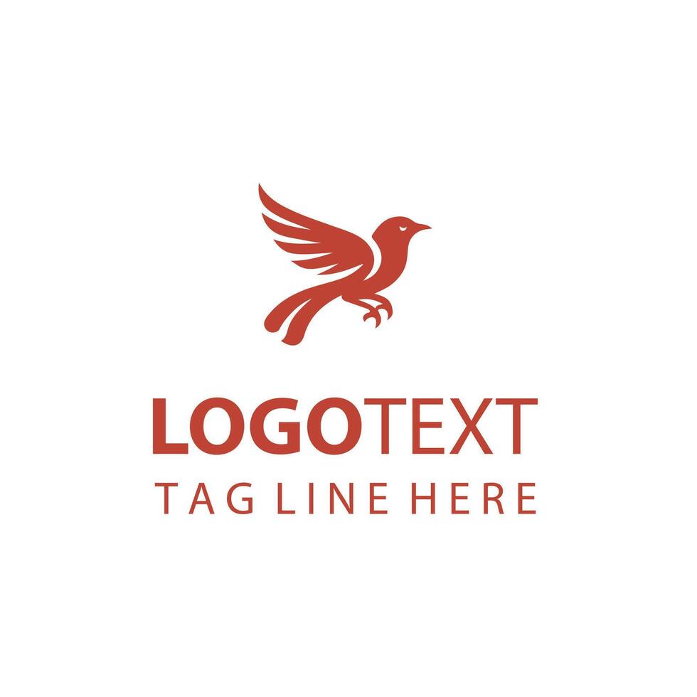 Gold finch bird logo vector