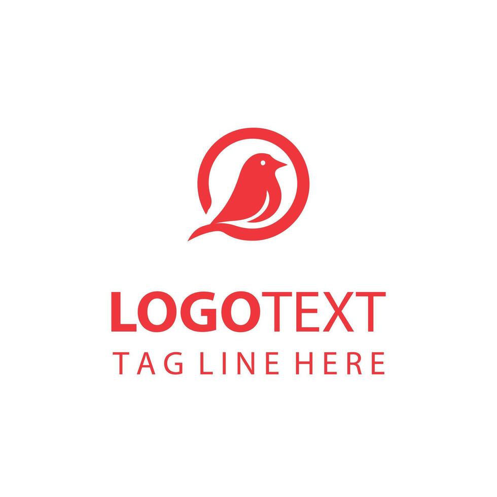 Sky lark bird logo vector