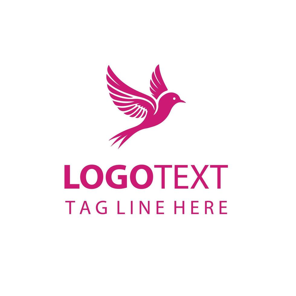 Flamingo Dawn bird logo vector