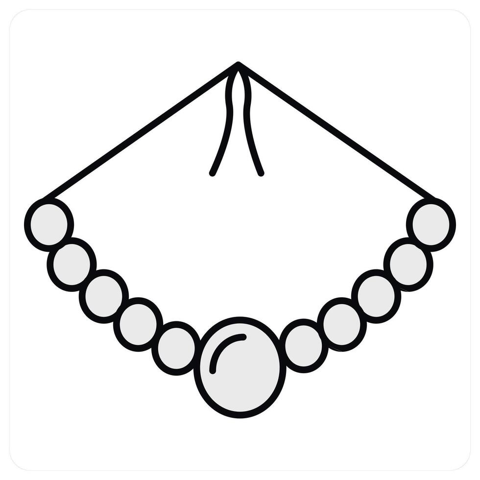 Necklace and style icon concept vector