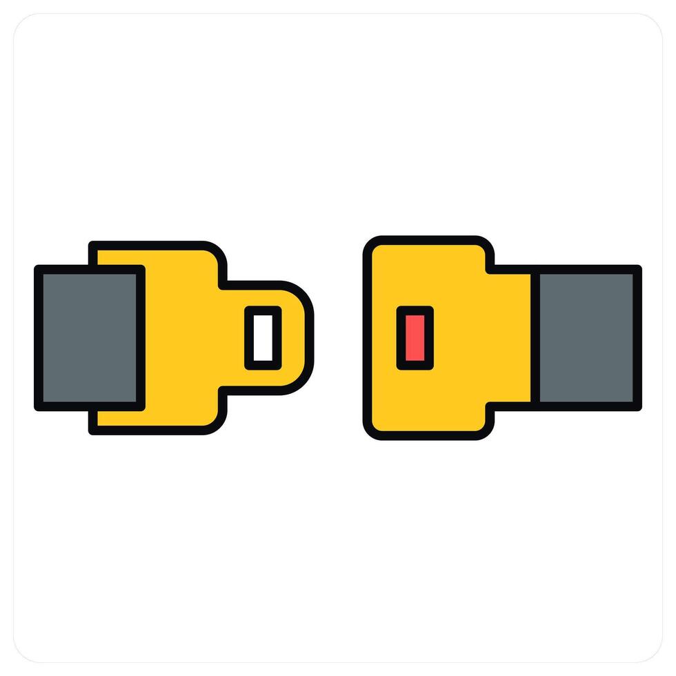 Seat Belt and plane icon concept vector