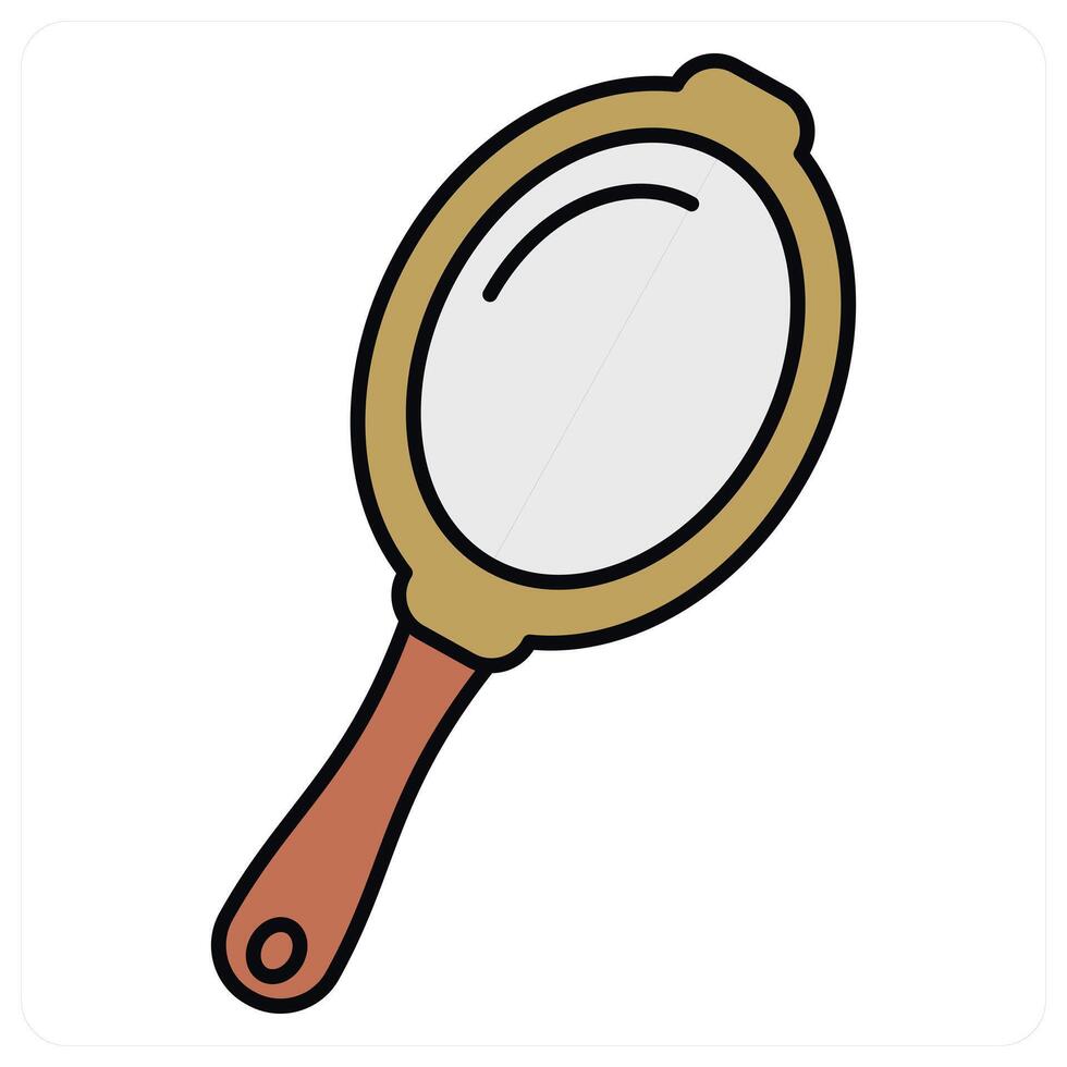 Mirror and makeup icon concept vector