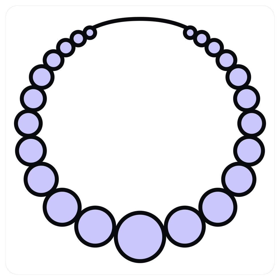 Necklace and style icon concept vector