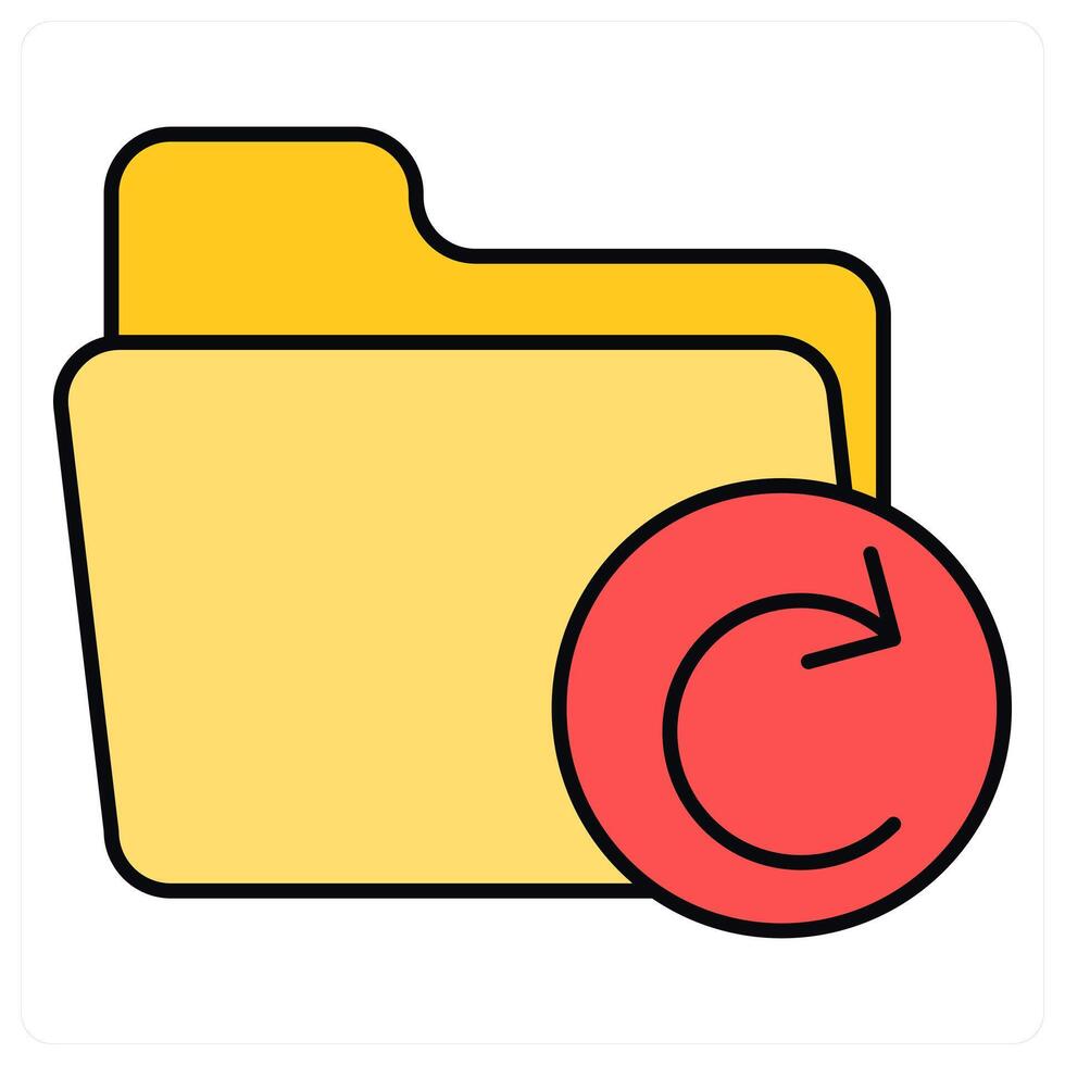 Refresh Folder and refresh icon concept vector