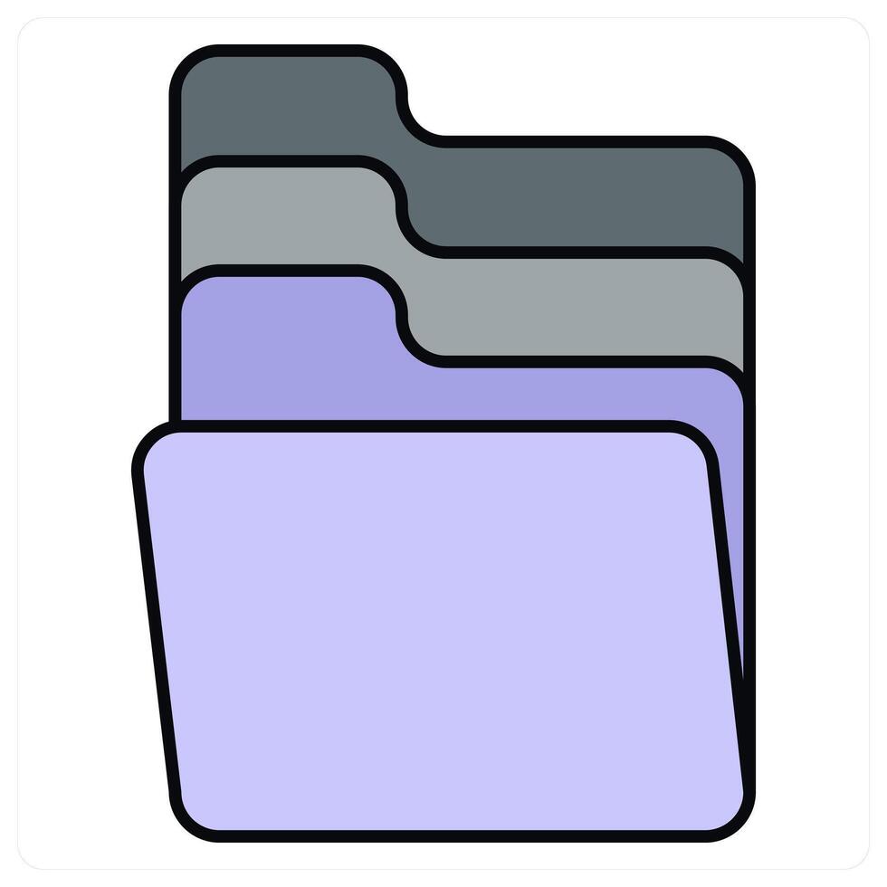 Subfolder and network icon concept vector