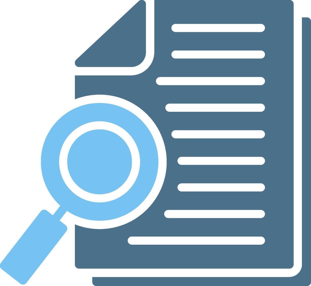Research Line Two Colour Icon Design vector