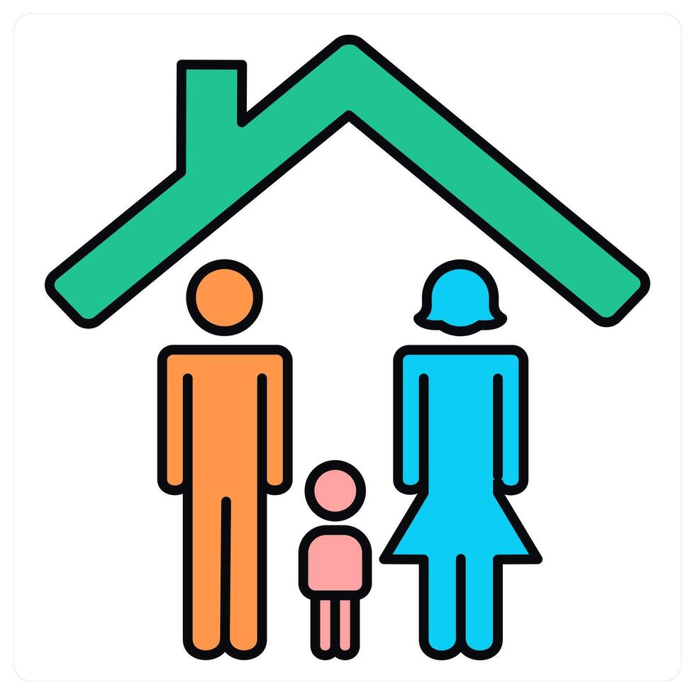 Family Insurance and people icon concept vector