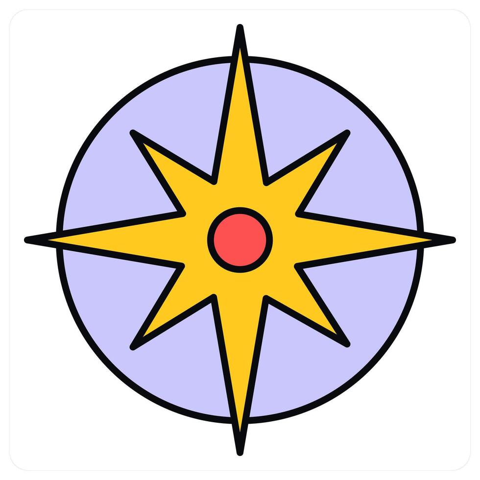 Compass and south icon concept vector
