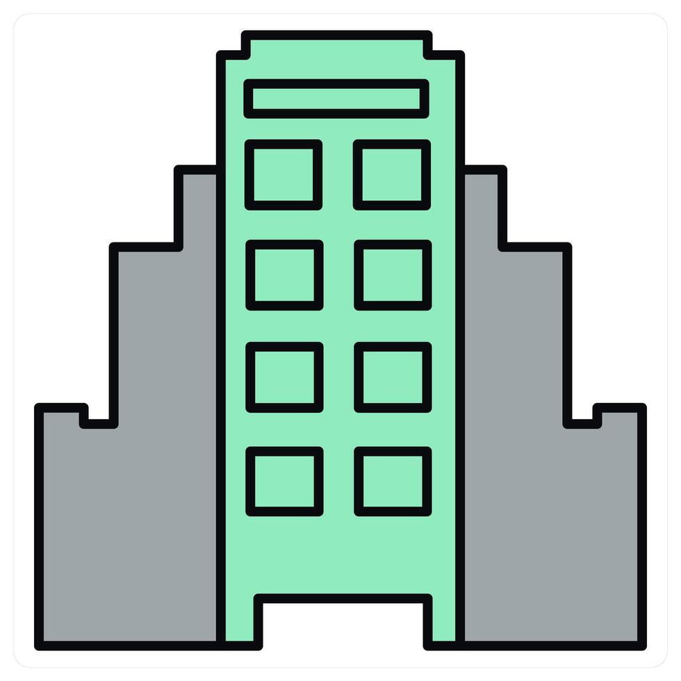 Building and apartment icon concept vector