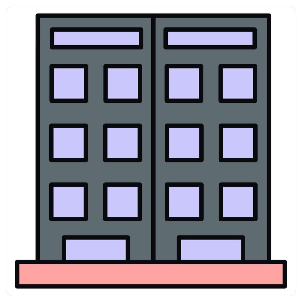 Building and apartment icon concept vector