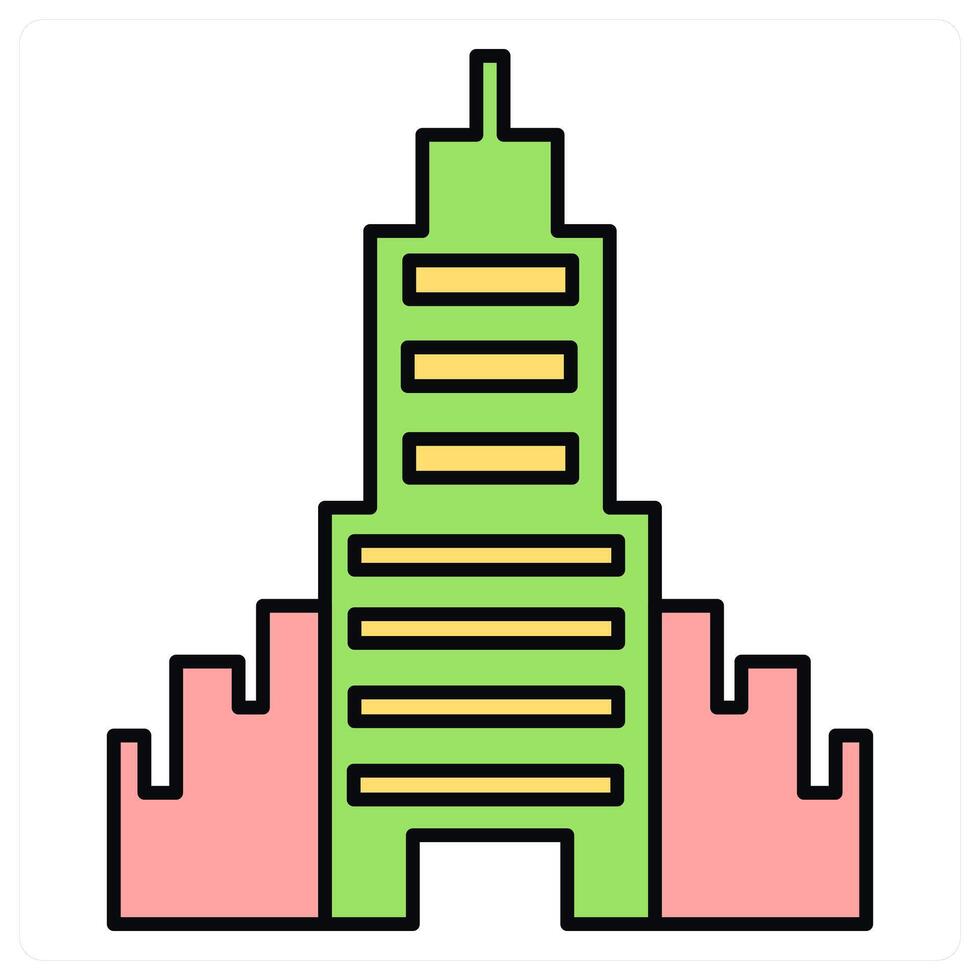 Office Building and building icon concept vector