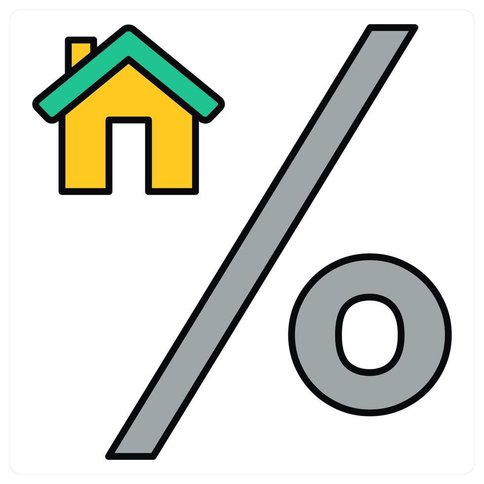 Home Discount and house icon concept vector