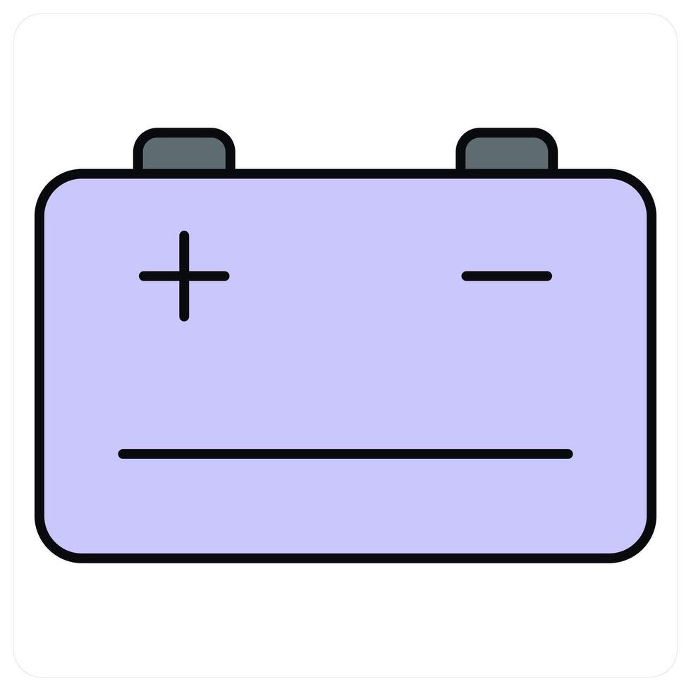 Battery and car battery icon concept vector