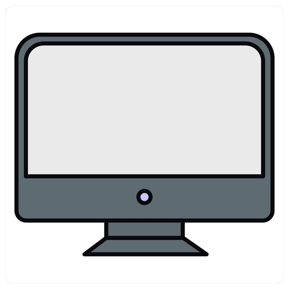 Television and device icon concept vector