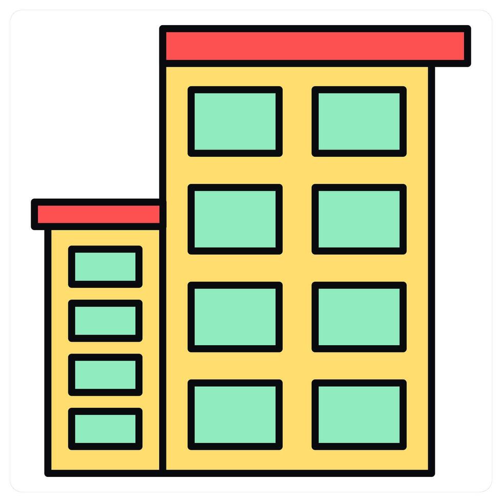 Building and apartment icon concept vector