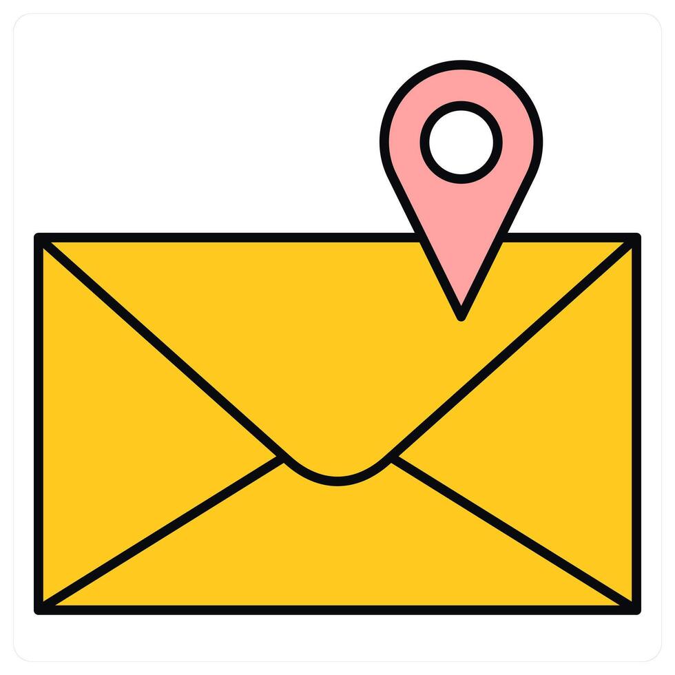 Message Location and location icon concept vector