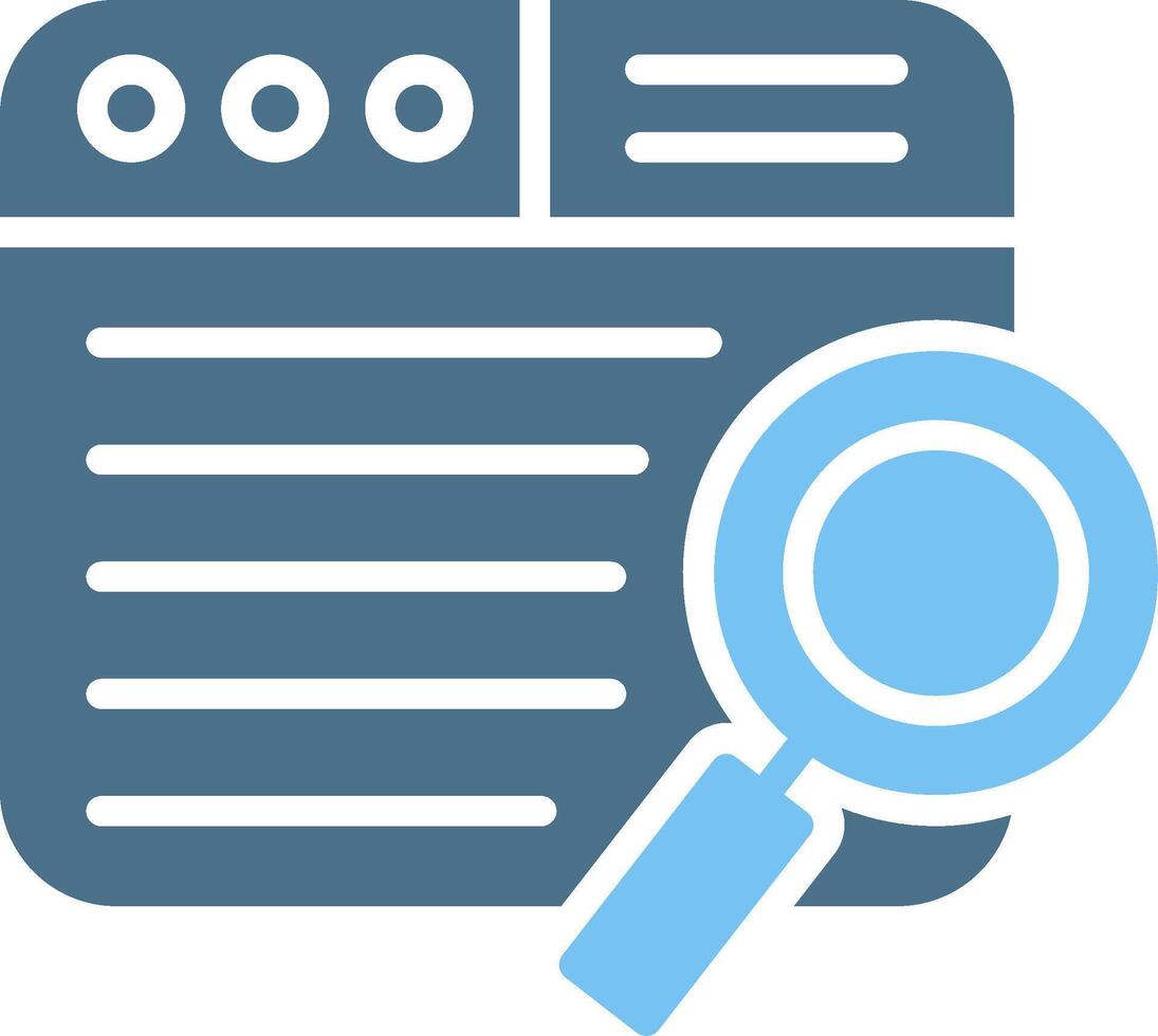 Search Engine Line Two Colour Icon Design vector