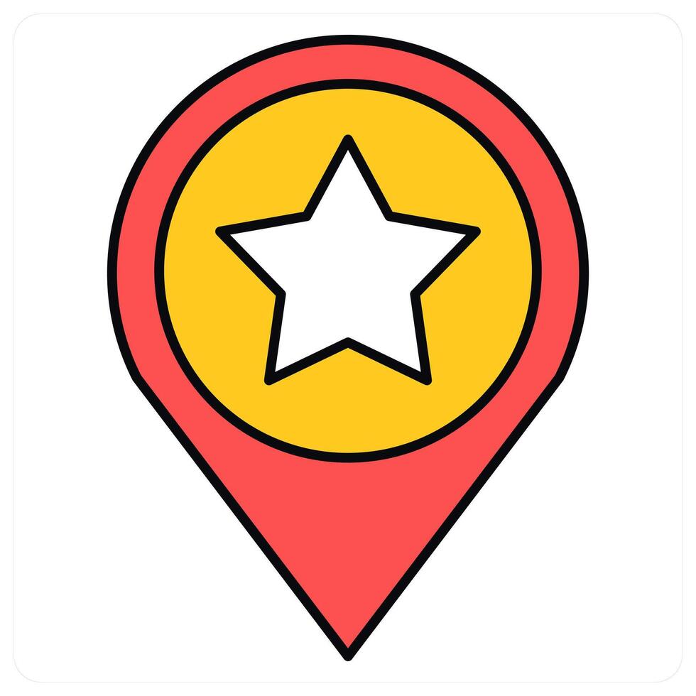 Favorite Location and map icon concept vector