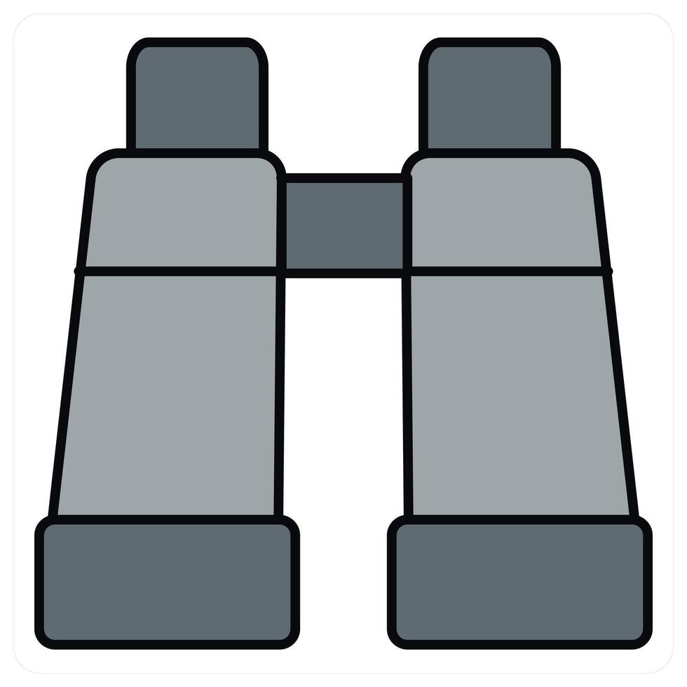 Binocular and spyglass icon concept vector