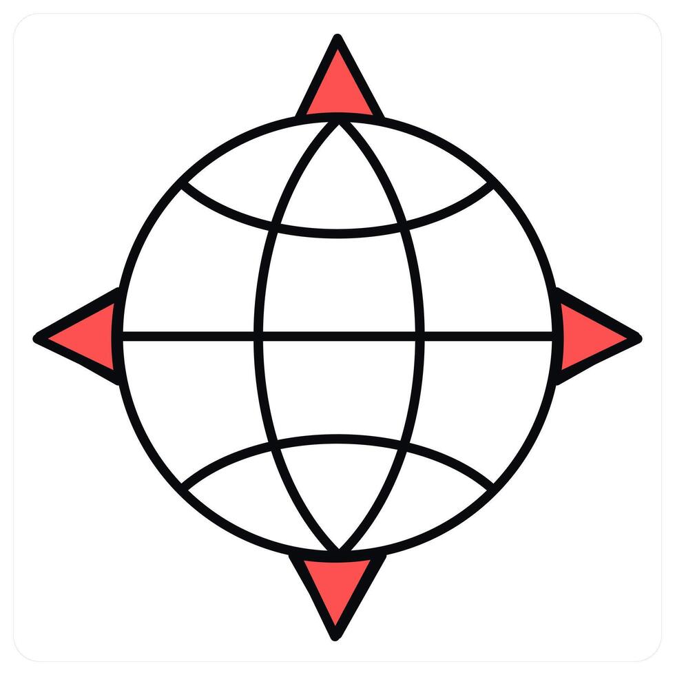 Global Connection and global icon concept vector