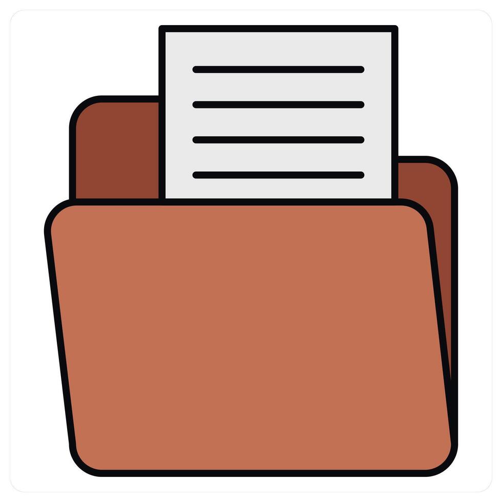 Document Folder and file icon concept vector