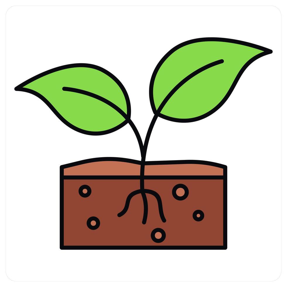 Plant and growth icon concept vector