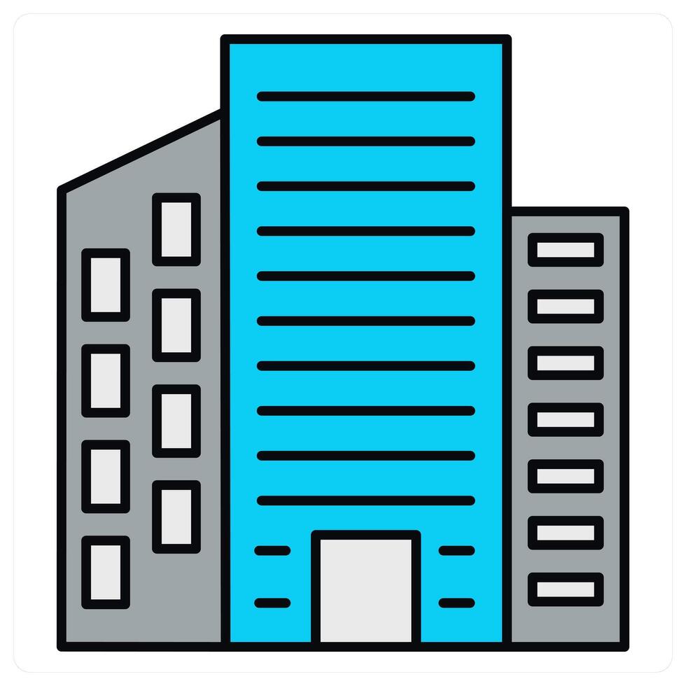 Building and apartment icon concept vector