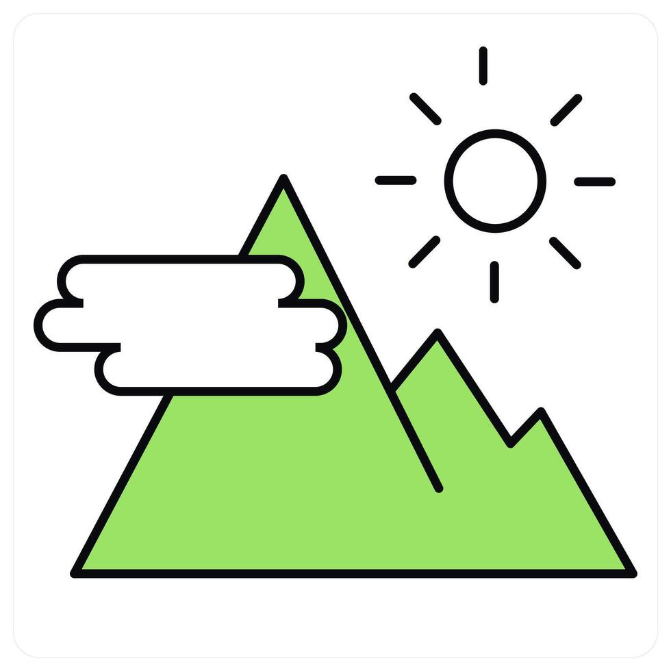 Mountains and beach icon concept vector