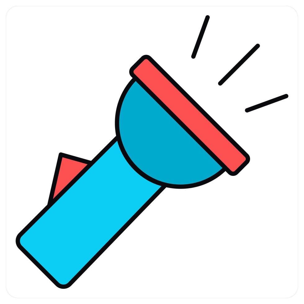 Torch and light icon concept vector