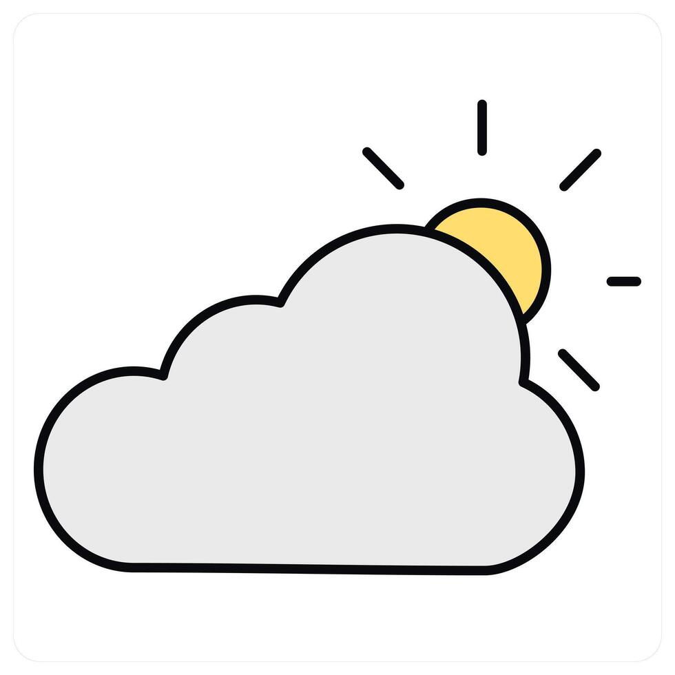 Cloudy Day and day icon concept vector