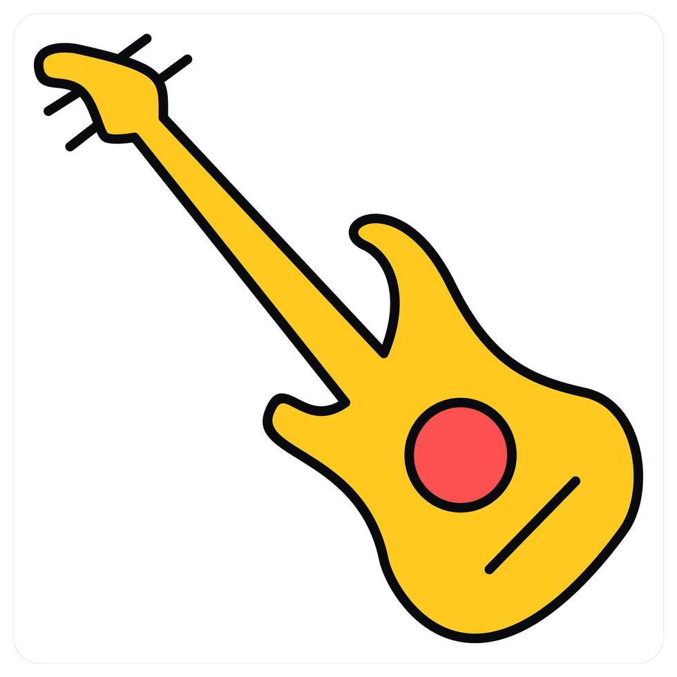 Guitar and music icon concept vector