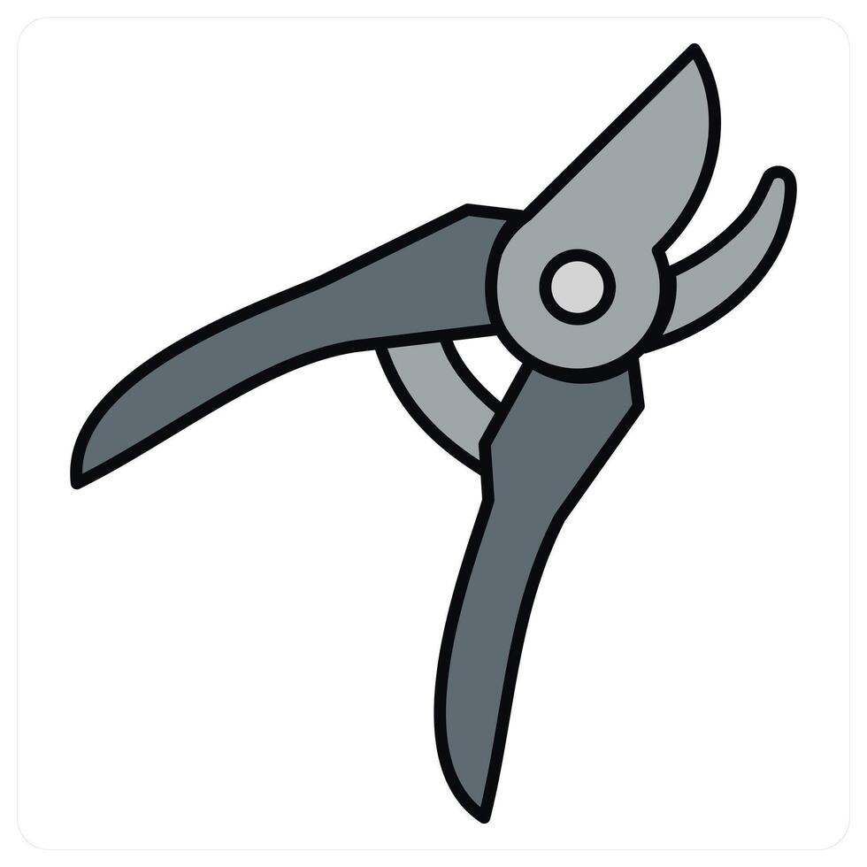 Garden Pruner and tools icon concept vector