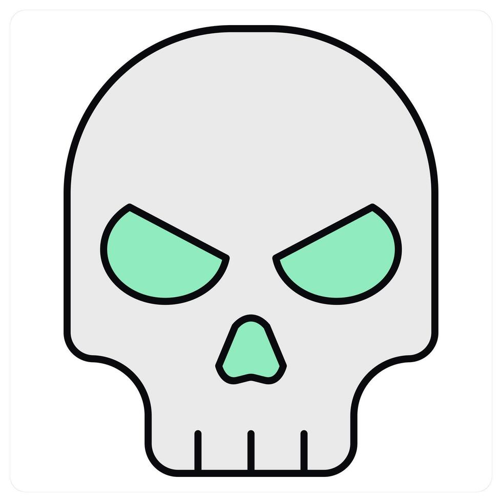 Skull and head icon concept vector