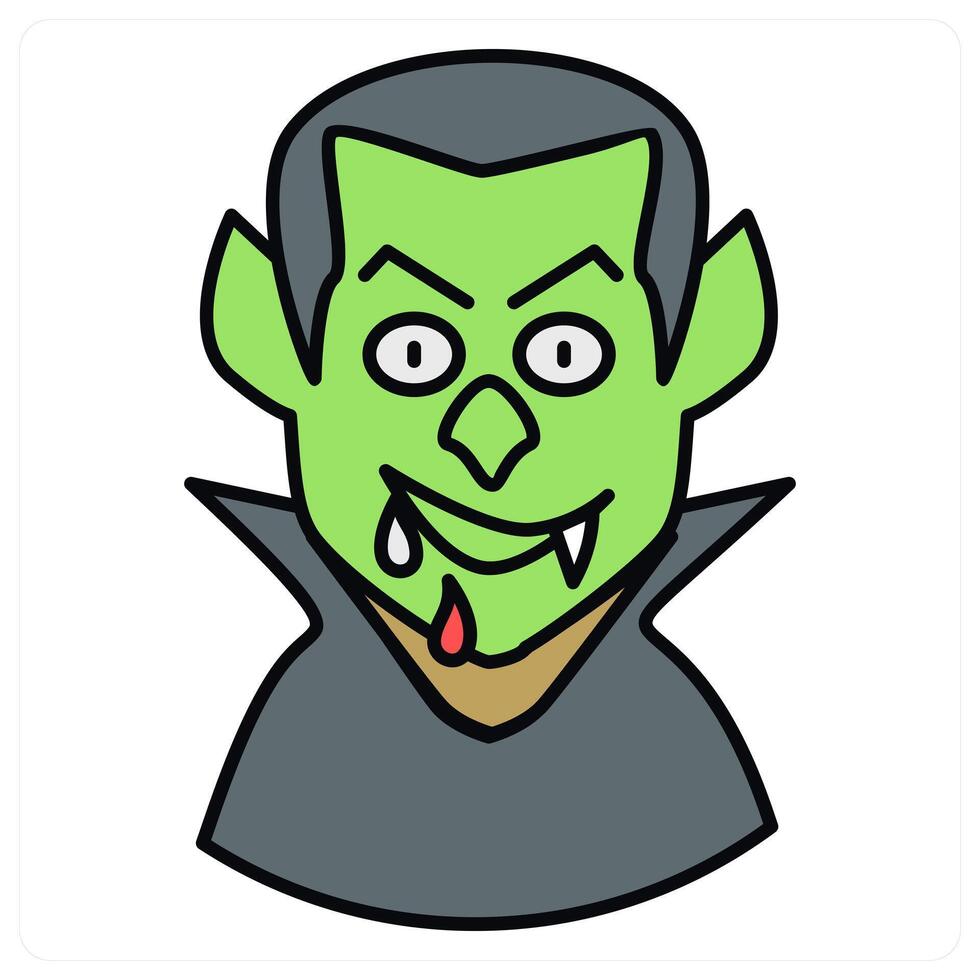 Dracula and vampire icon concept vector