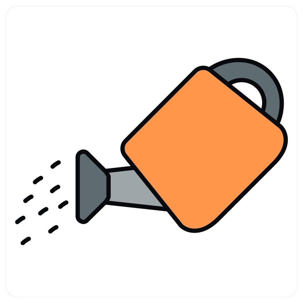 Watering Can and plants icon concept vector