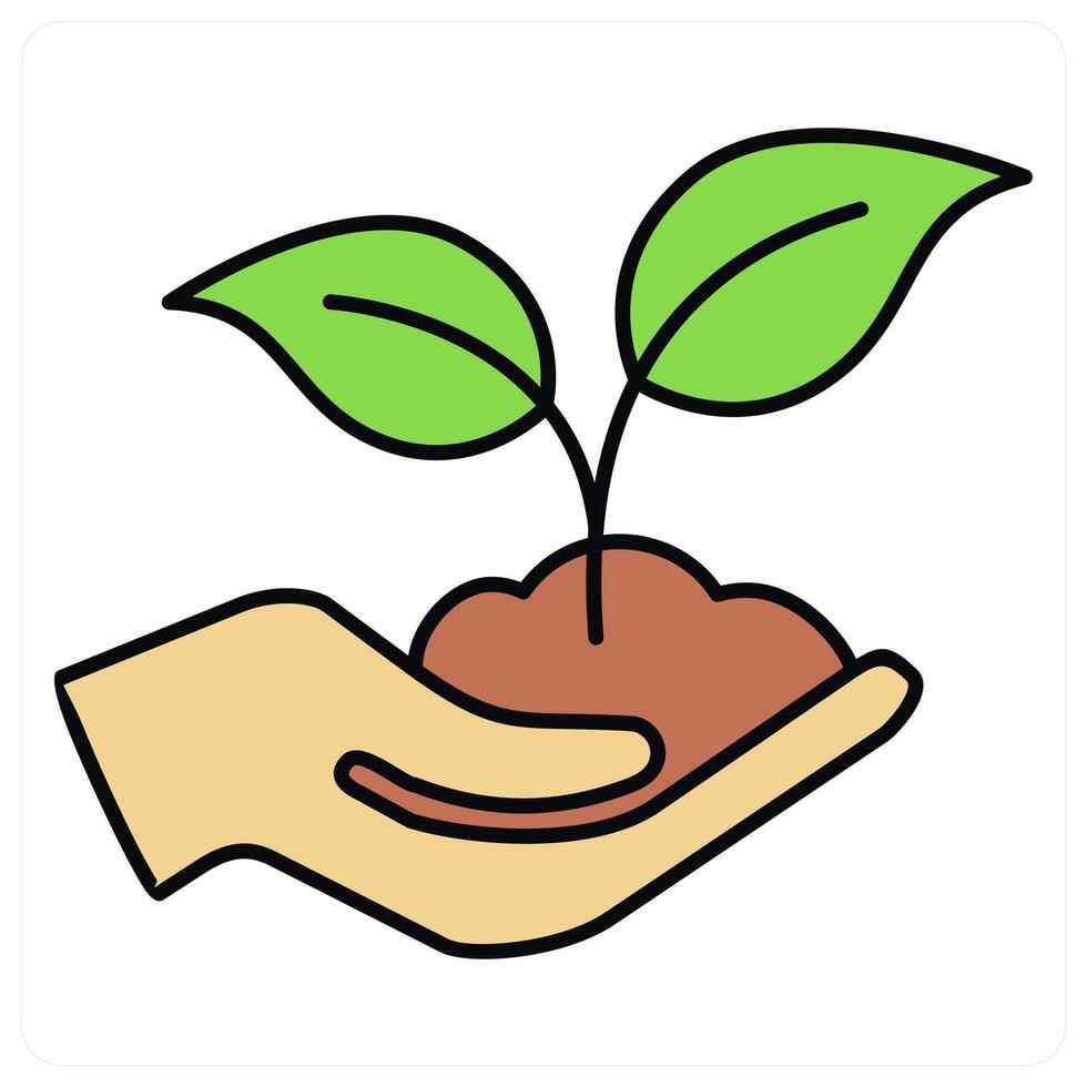 Save Plant and nature icon concept vector
