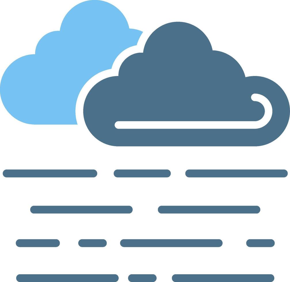 Foggy Line Two Colour Icon Design vector