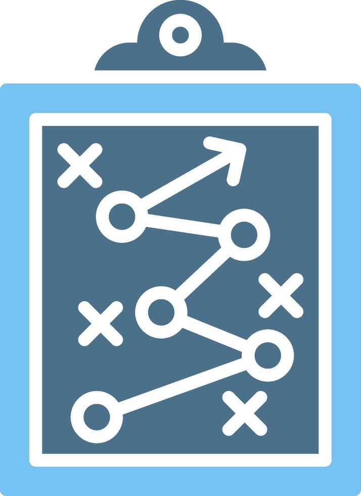 Marketing Strategy Line Two Colour Icon Design vector
