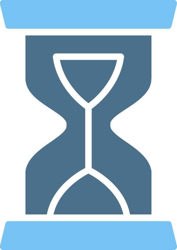 Hourglass Line Two Colour Icon Design vector
