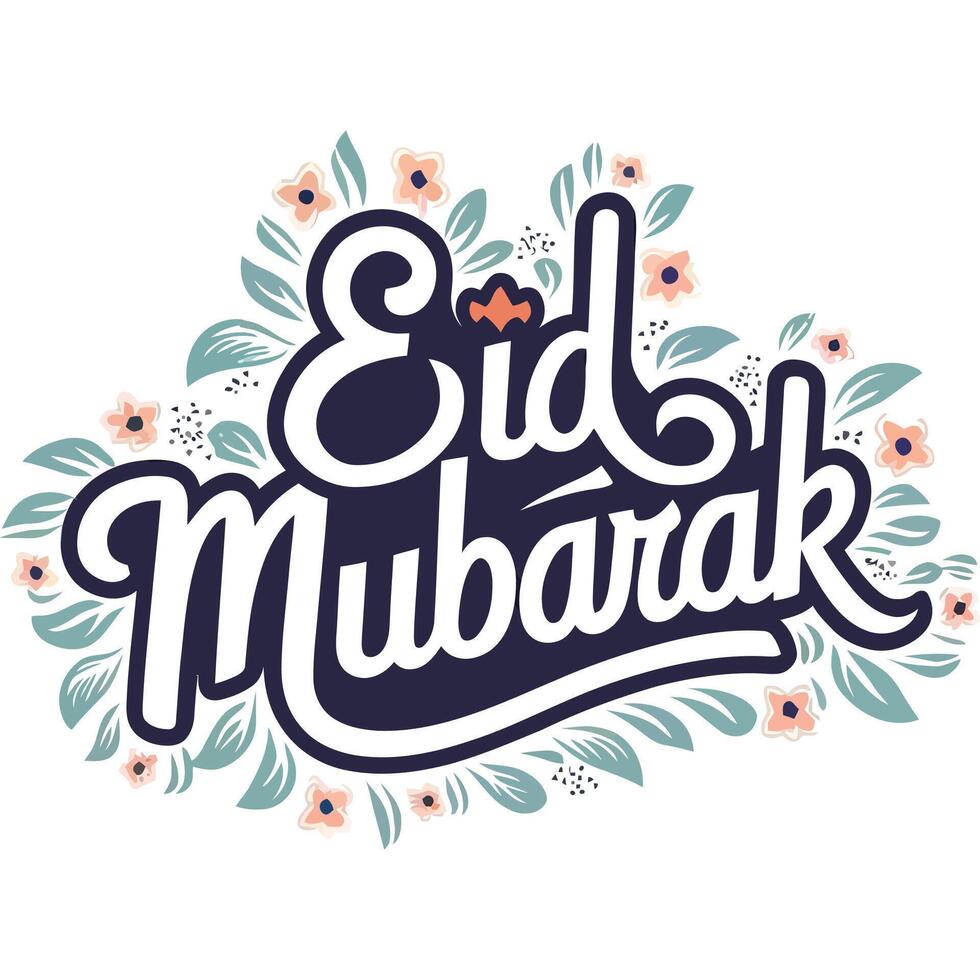 Eid mubarak greeting card illustration vector